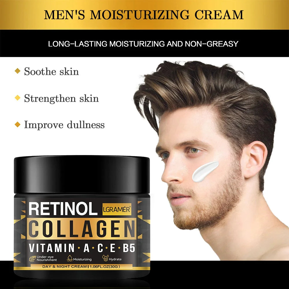 Crema Facial de colágeno y Retinol para hombres