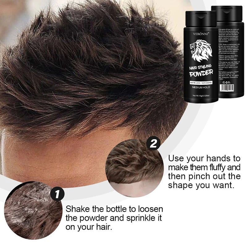 Polvo voluminizador para el cabello para hombres y mujeres