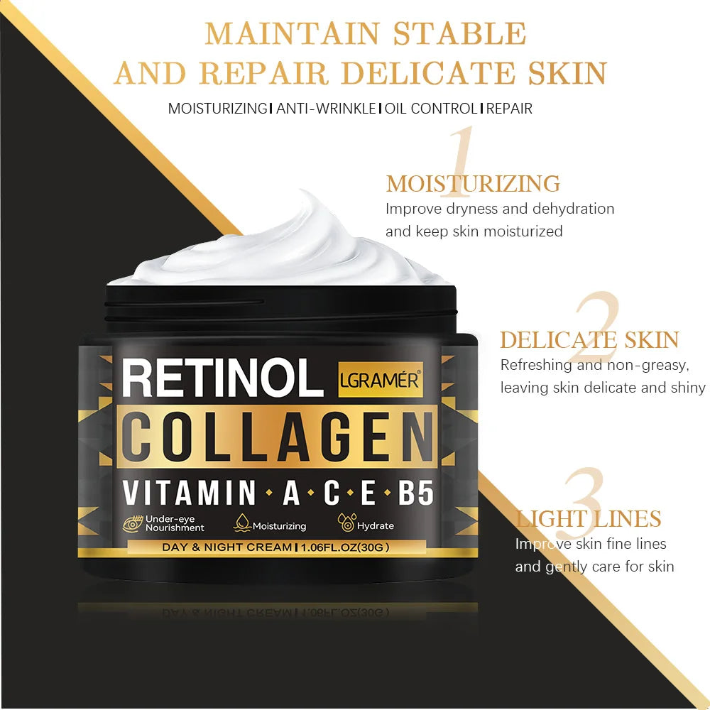 Crema Facial de colágeno y Retinol para hombres