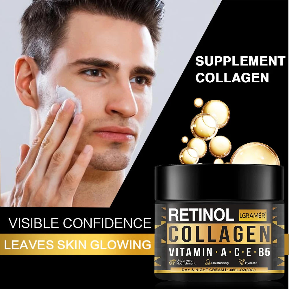 Crema Facial de colágeno y Retinol para hombres