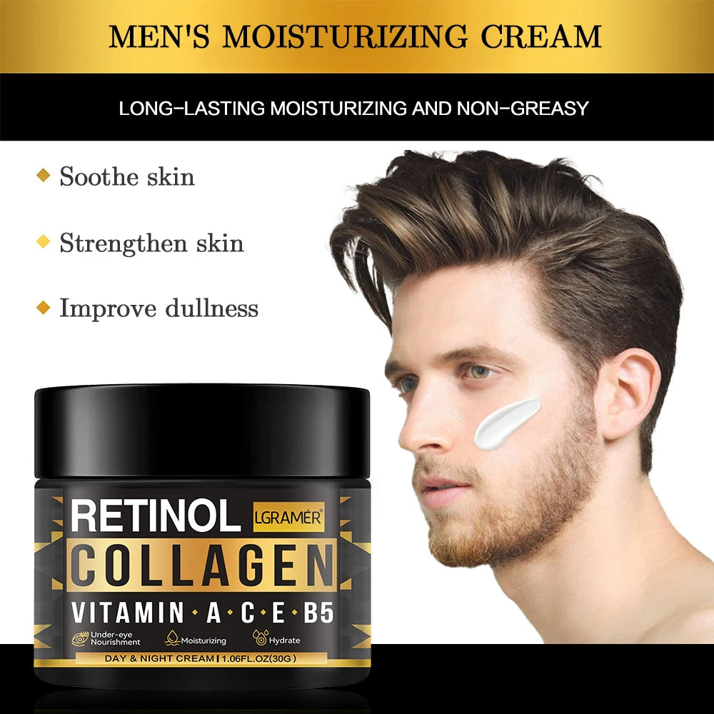 Crema Facial de colágeno y Retinol para hombres