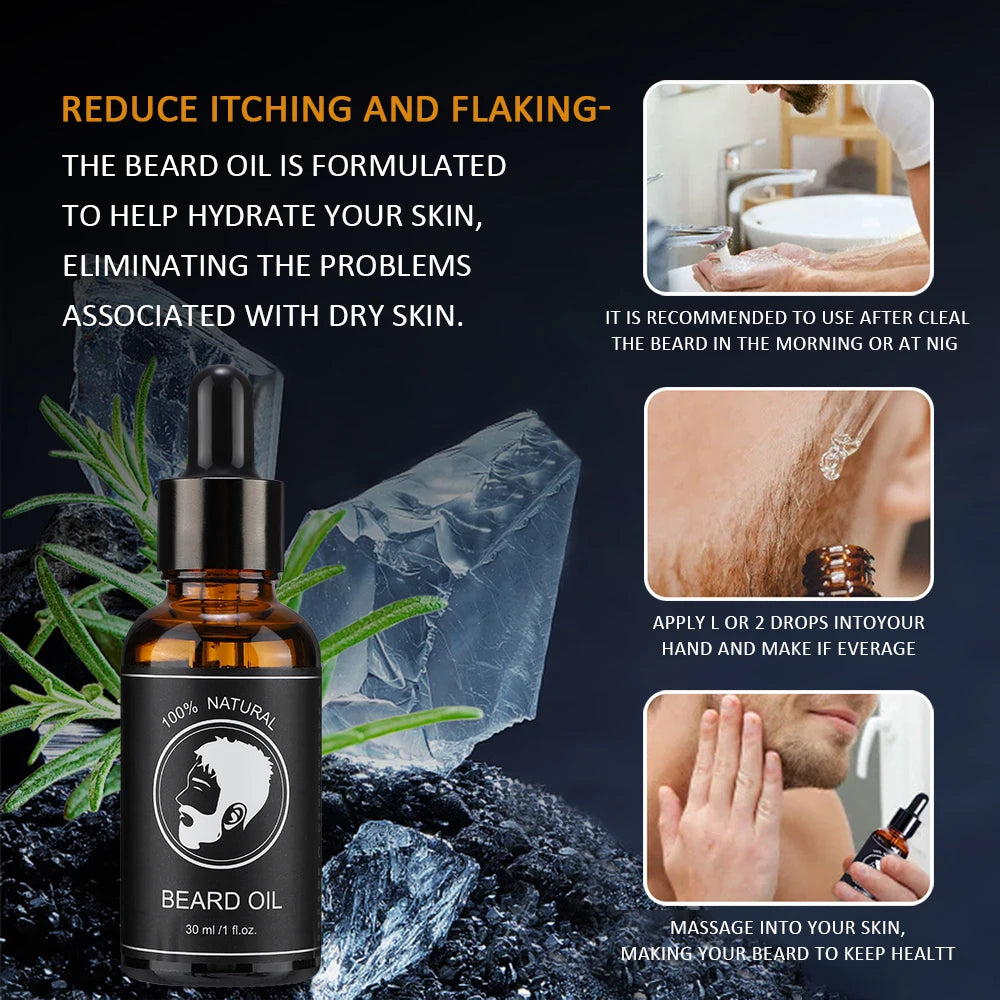 Kit de crecimiento de barba Natural para hombres
