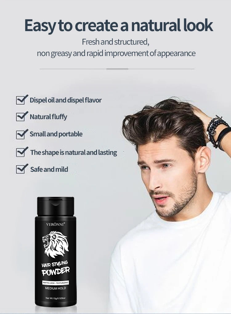 Polvo voluminizador para el cabello para hombres y mujeres